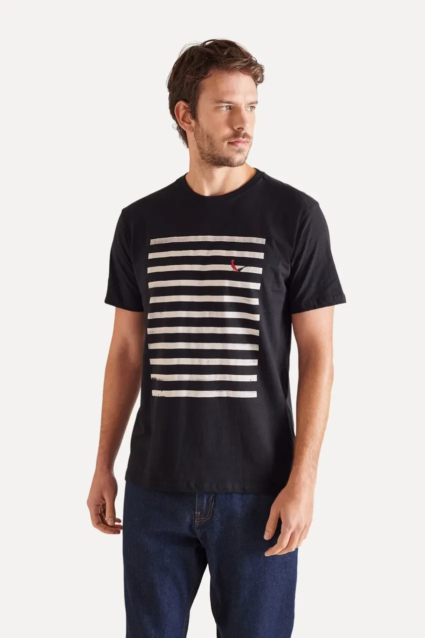 Camiseta Estampada Faixa Iii — imagem 1