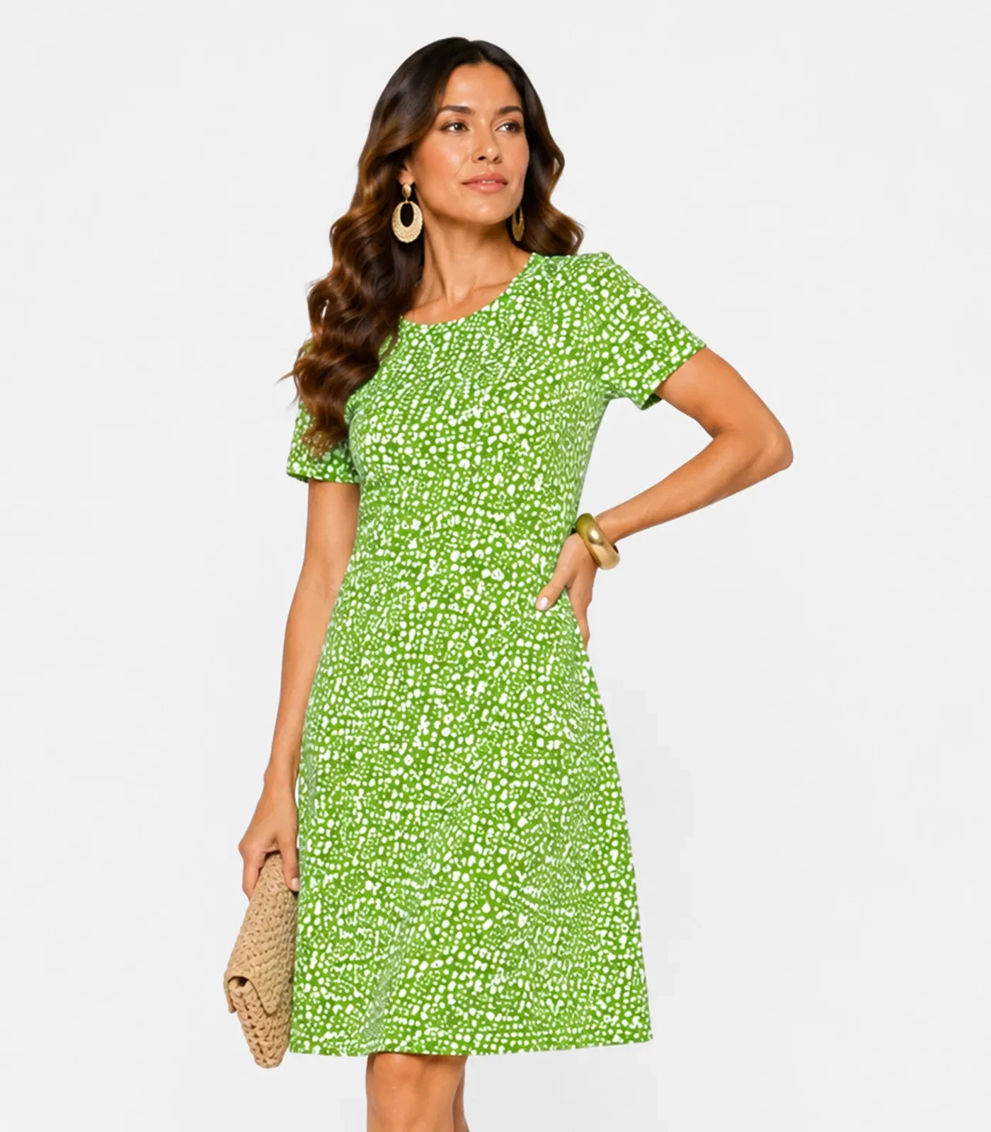 Vestido Feminino Estampado Select Verde