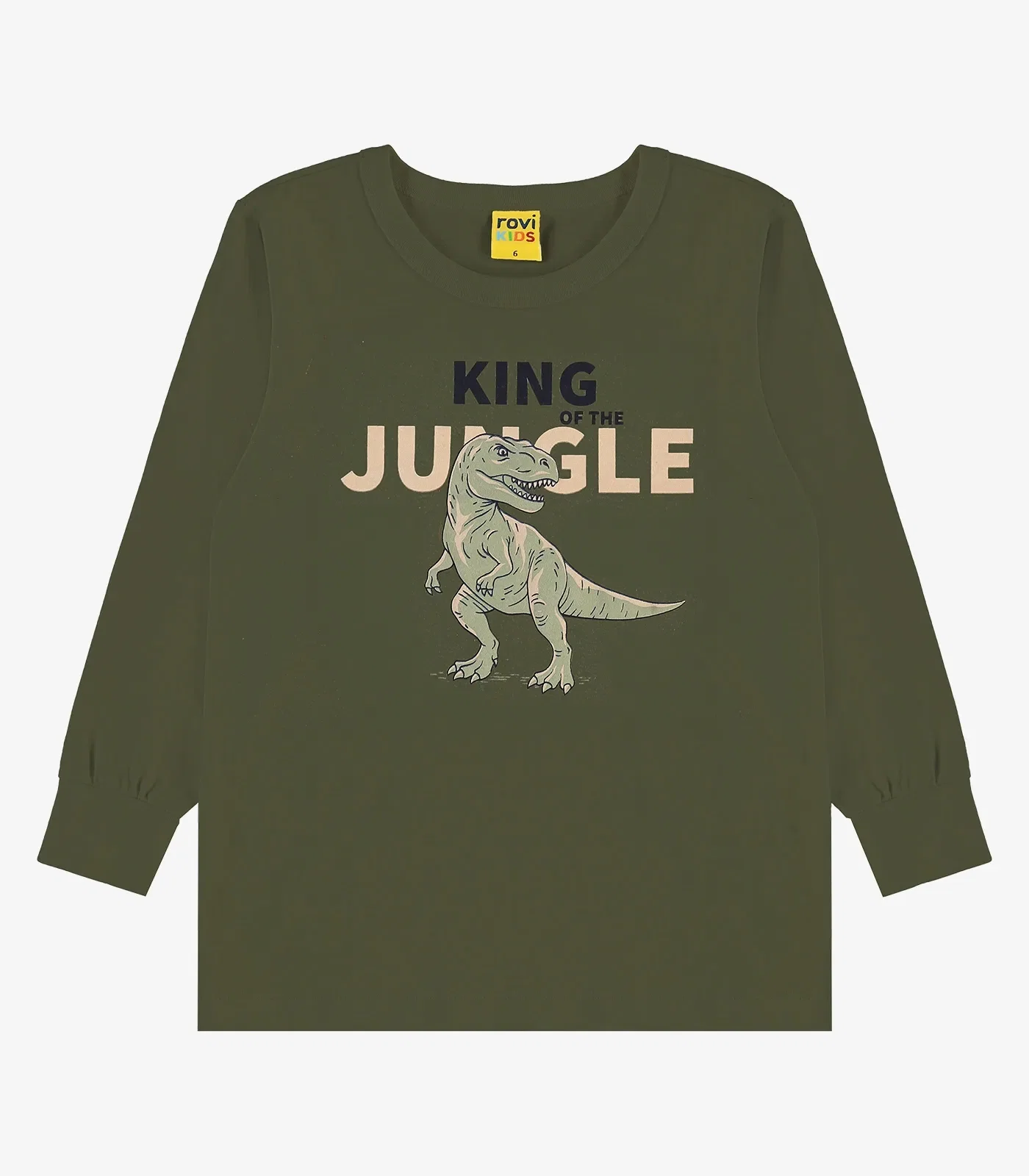 Camiseta Manga Longa em Meia Malha Rovi Kids Verde