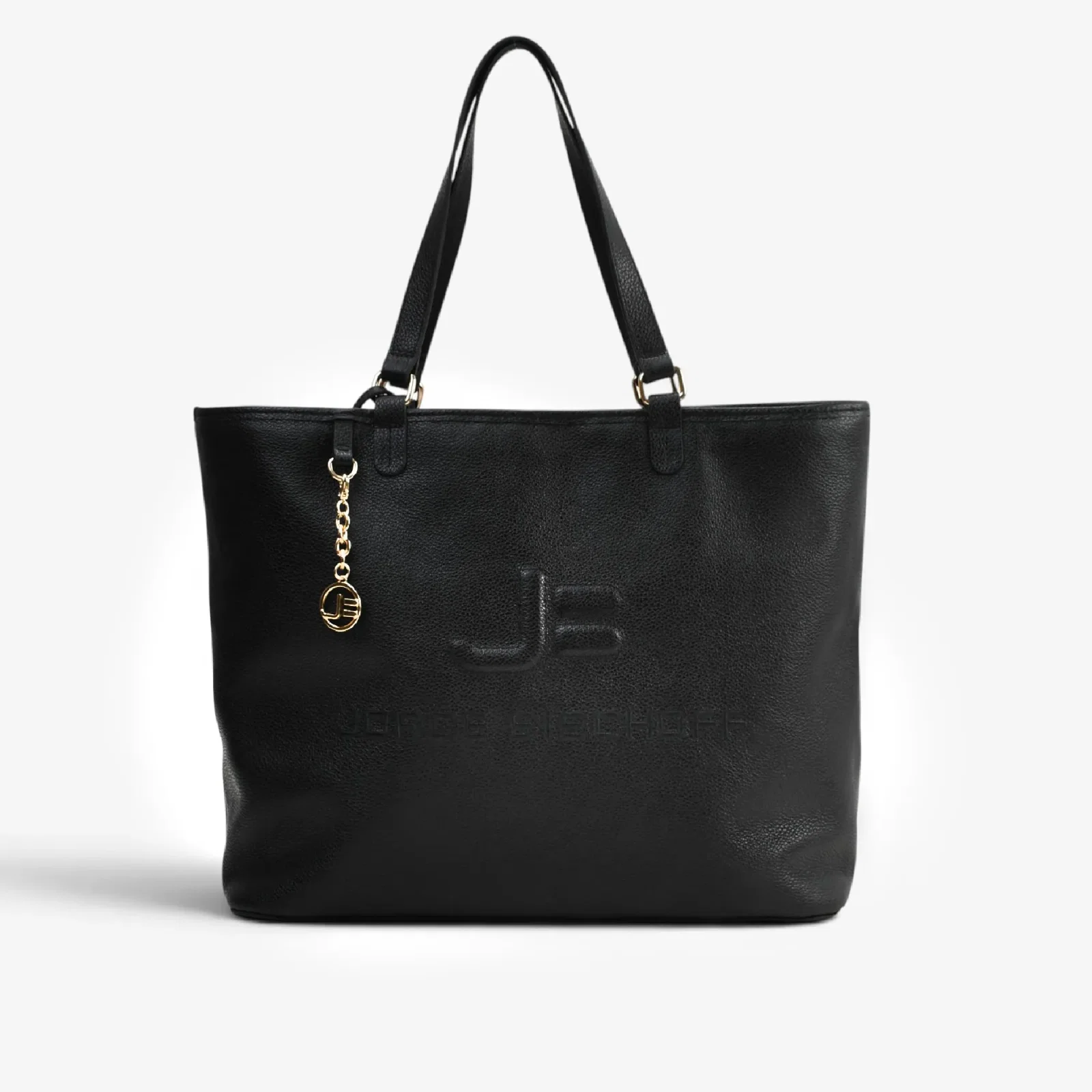 Bolsa Shopping Preto Couro