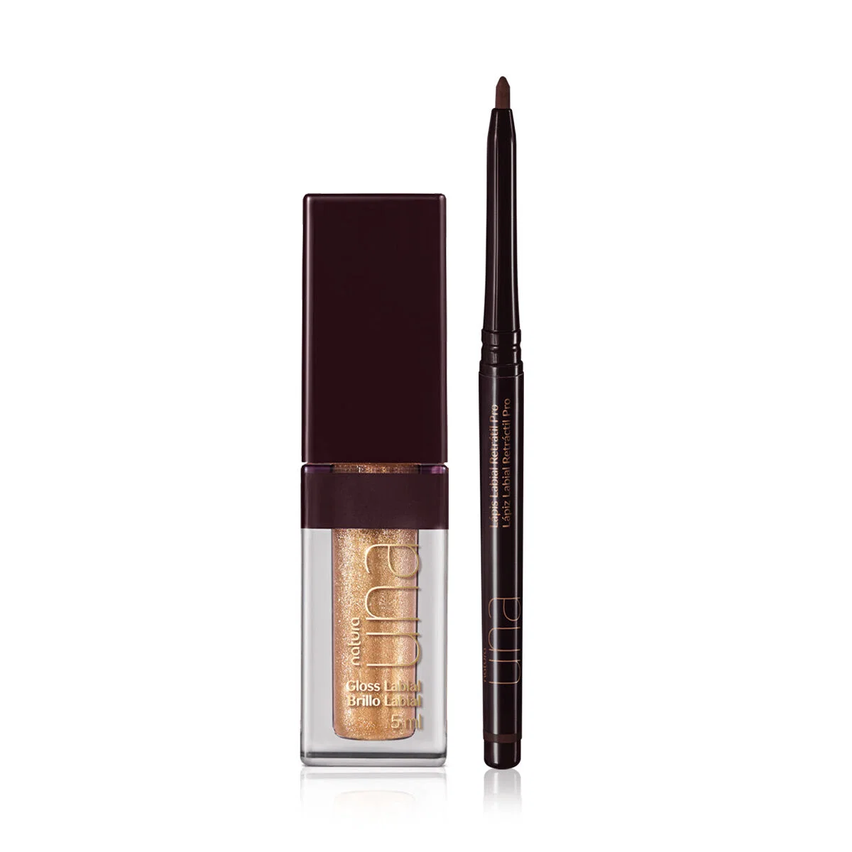 Duo Gloss e Lápis Labial Natura UNA (2 produtos) — imagem 1