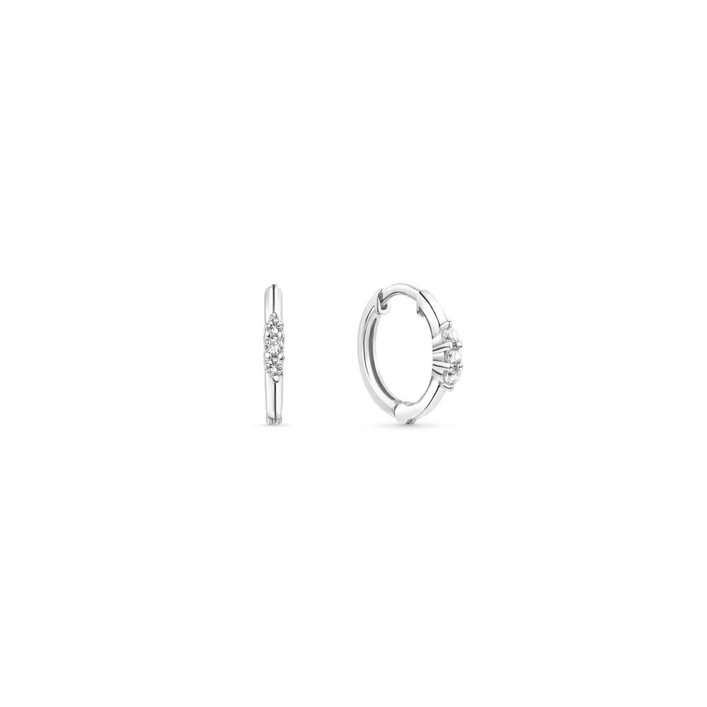Argola Life Shine em Prata 925 com Pedras Incolores, 15,6mm — imagem 1