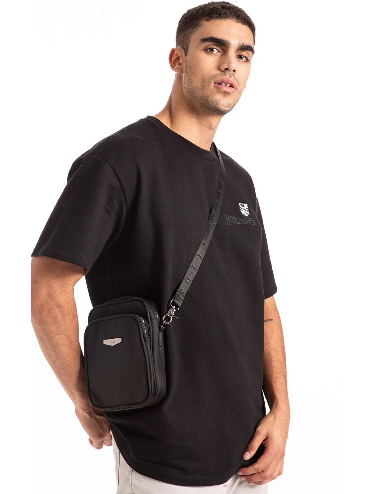 Bolsa Pouch Bag Nylon Preto