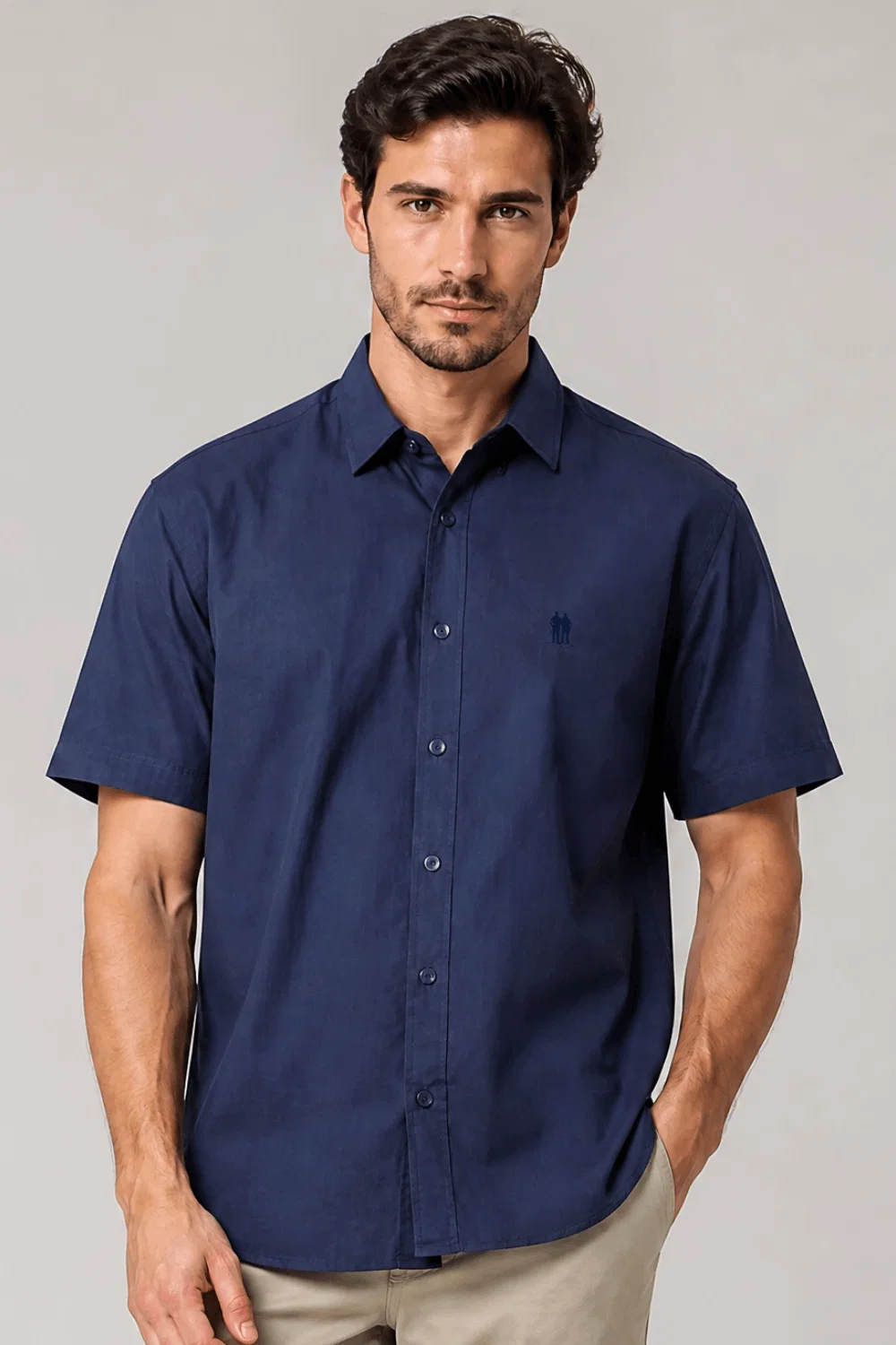Camisa Masculina Viscolinho Polo Wear Marinho