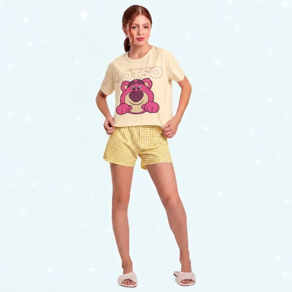 Conjunto pijama juvenil blusa short Lotso — imagem 1