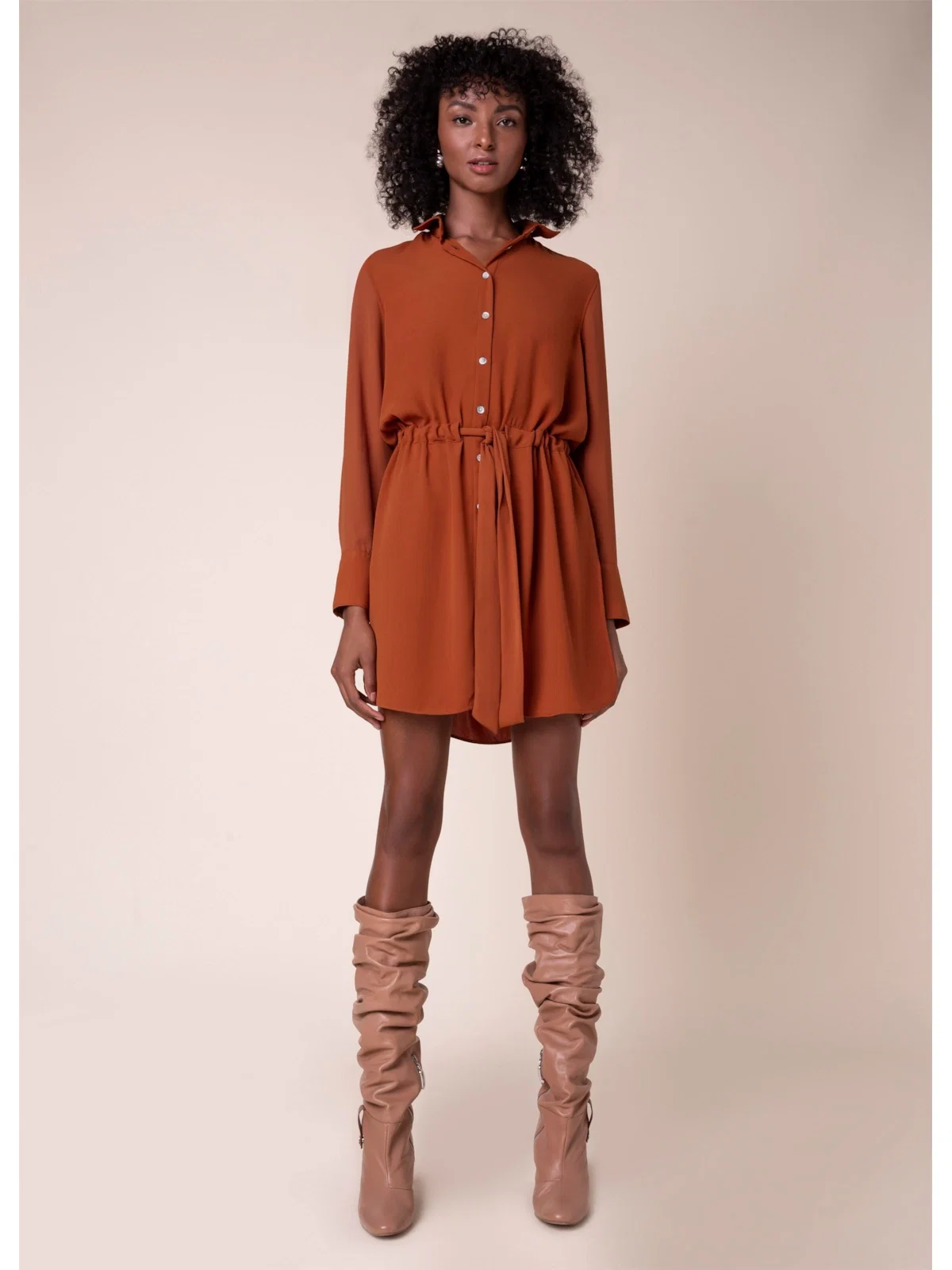 Chemise Cinto Caramelo