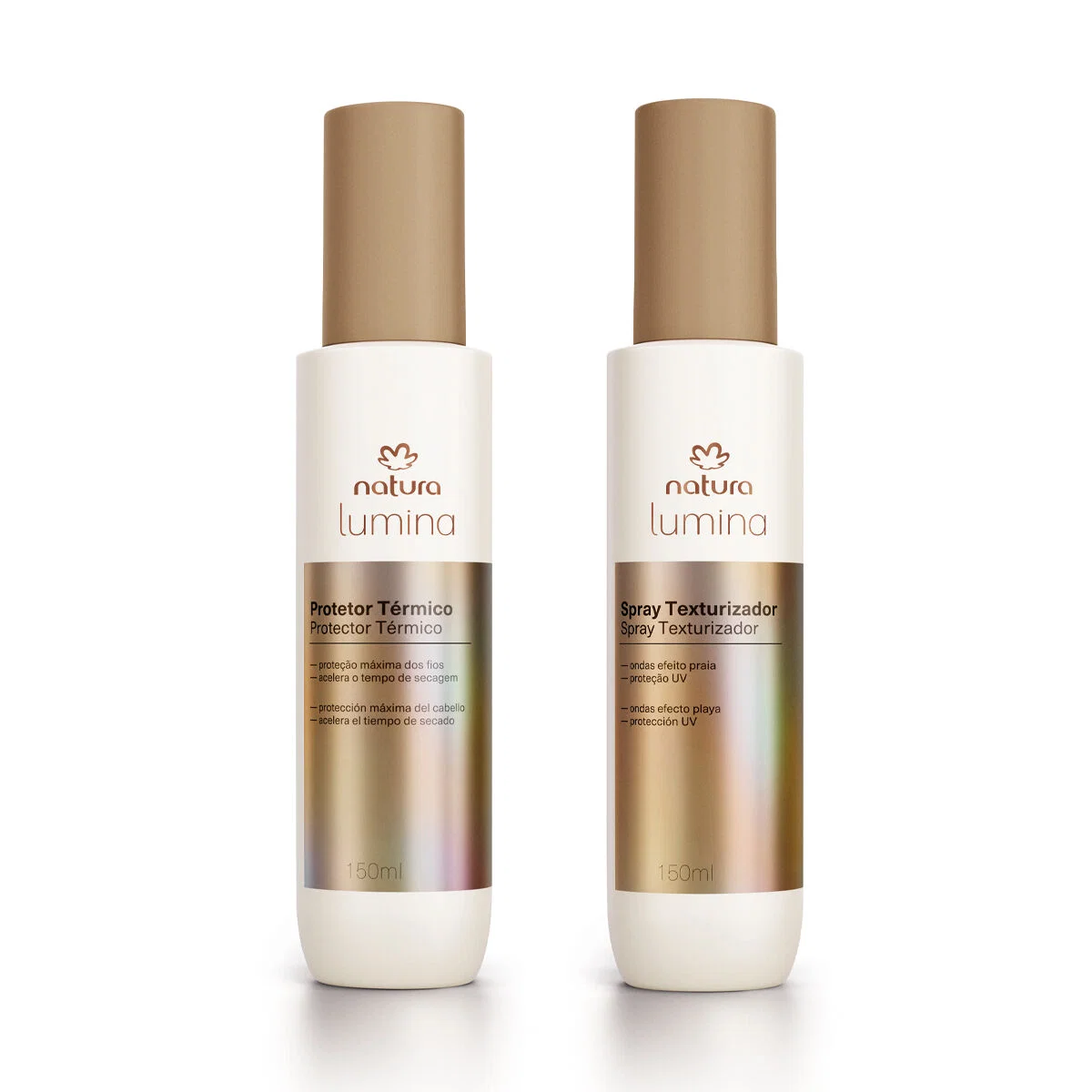 Kit Spray Texturizador e Protetor Térmico para Finalização Lumina (2 produtos) — imagem 1