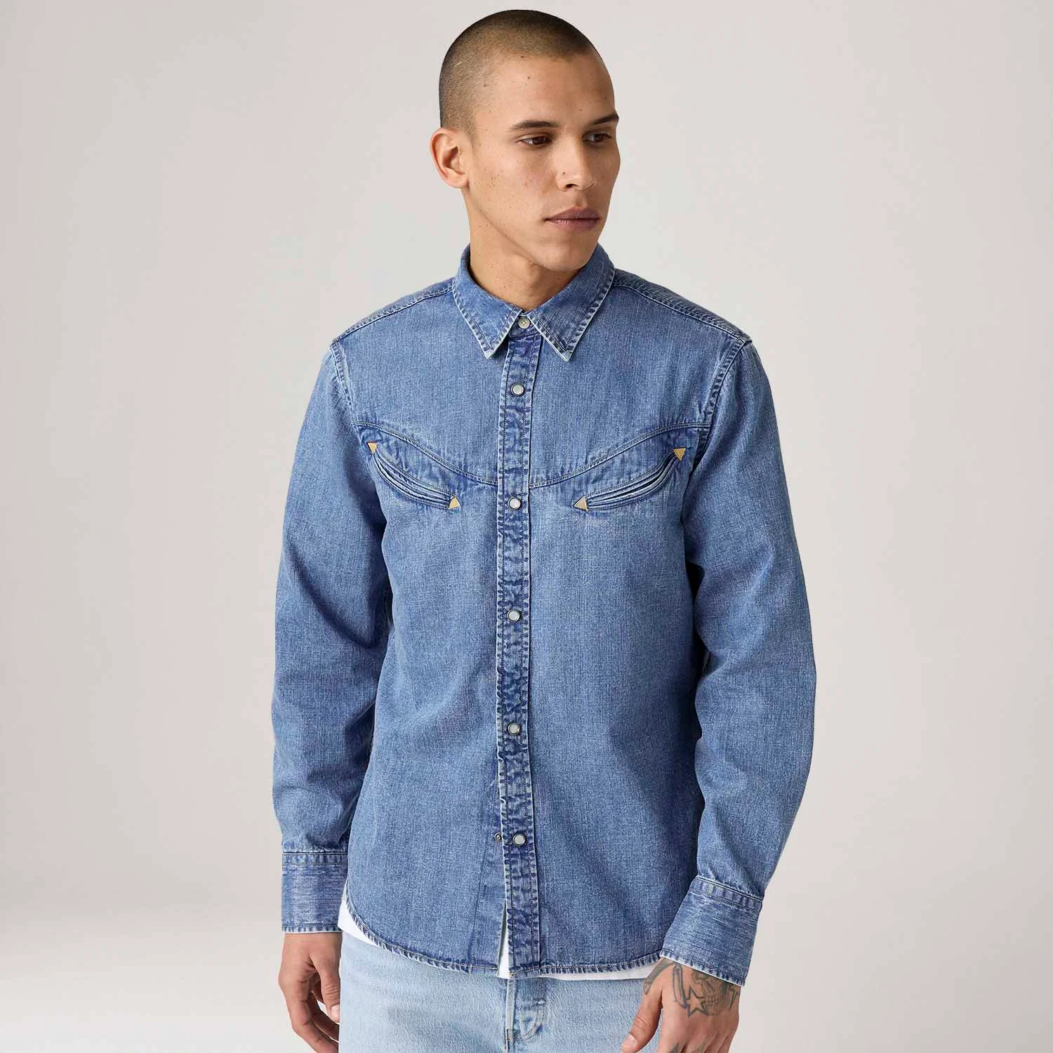 Camisa Levi's® Smiley Western Lavagem Média — imagem 1