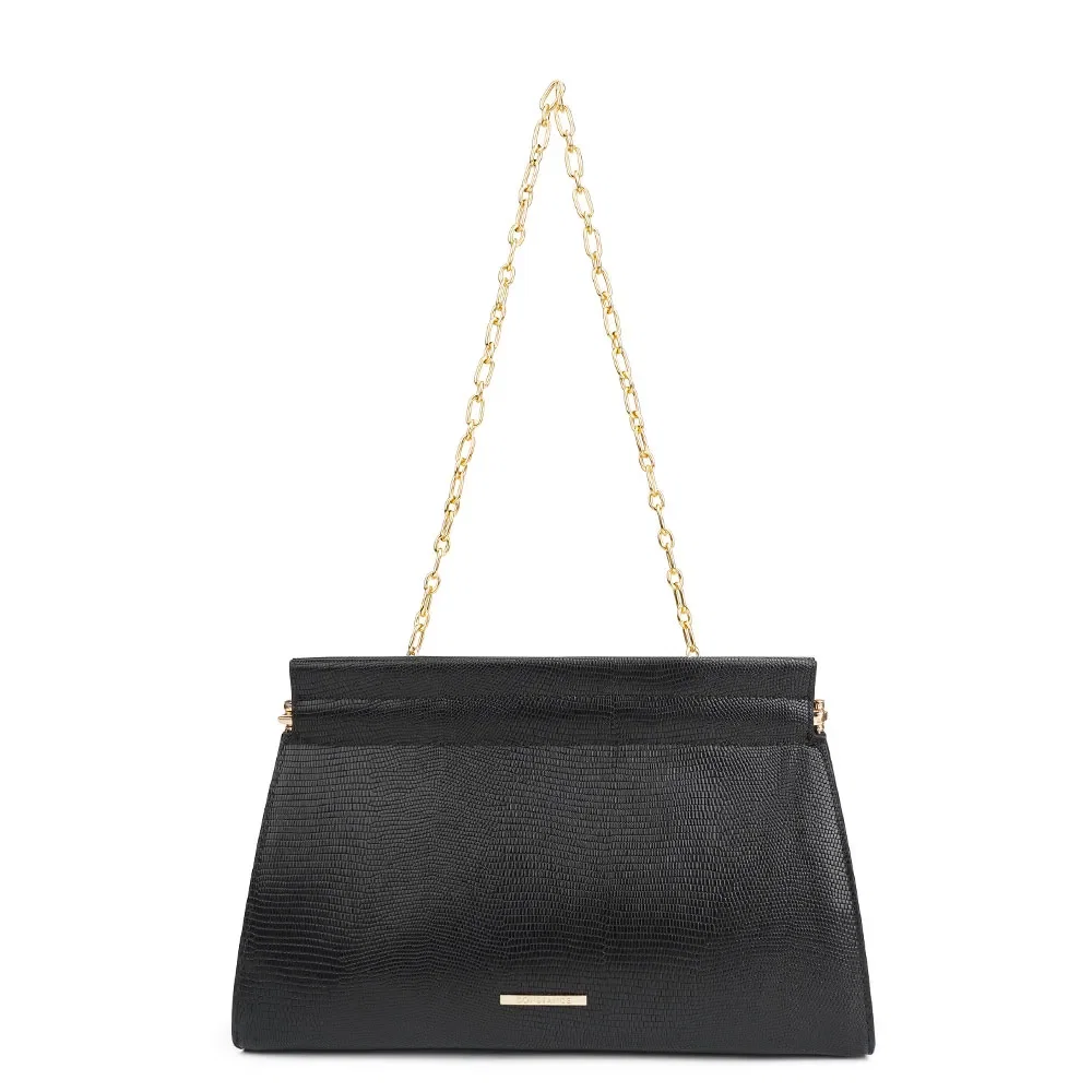 Clutch Textura Lizard Preta