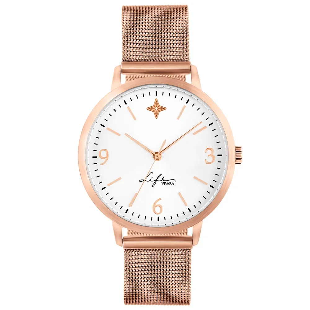 Relógio Life Realizações Feminino Aço Rosé — imagem 1