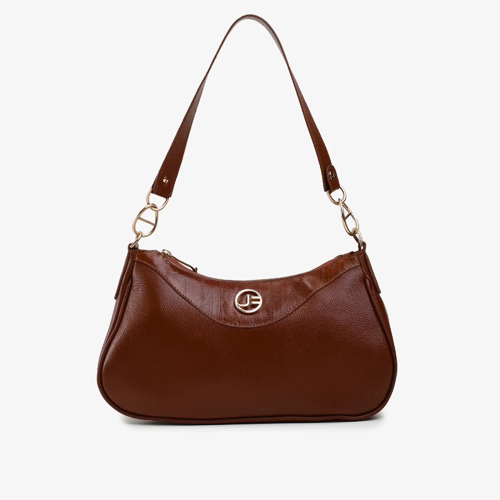 Bolsa Baguete Marrom Tabaco Couro — imagem 1
