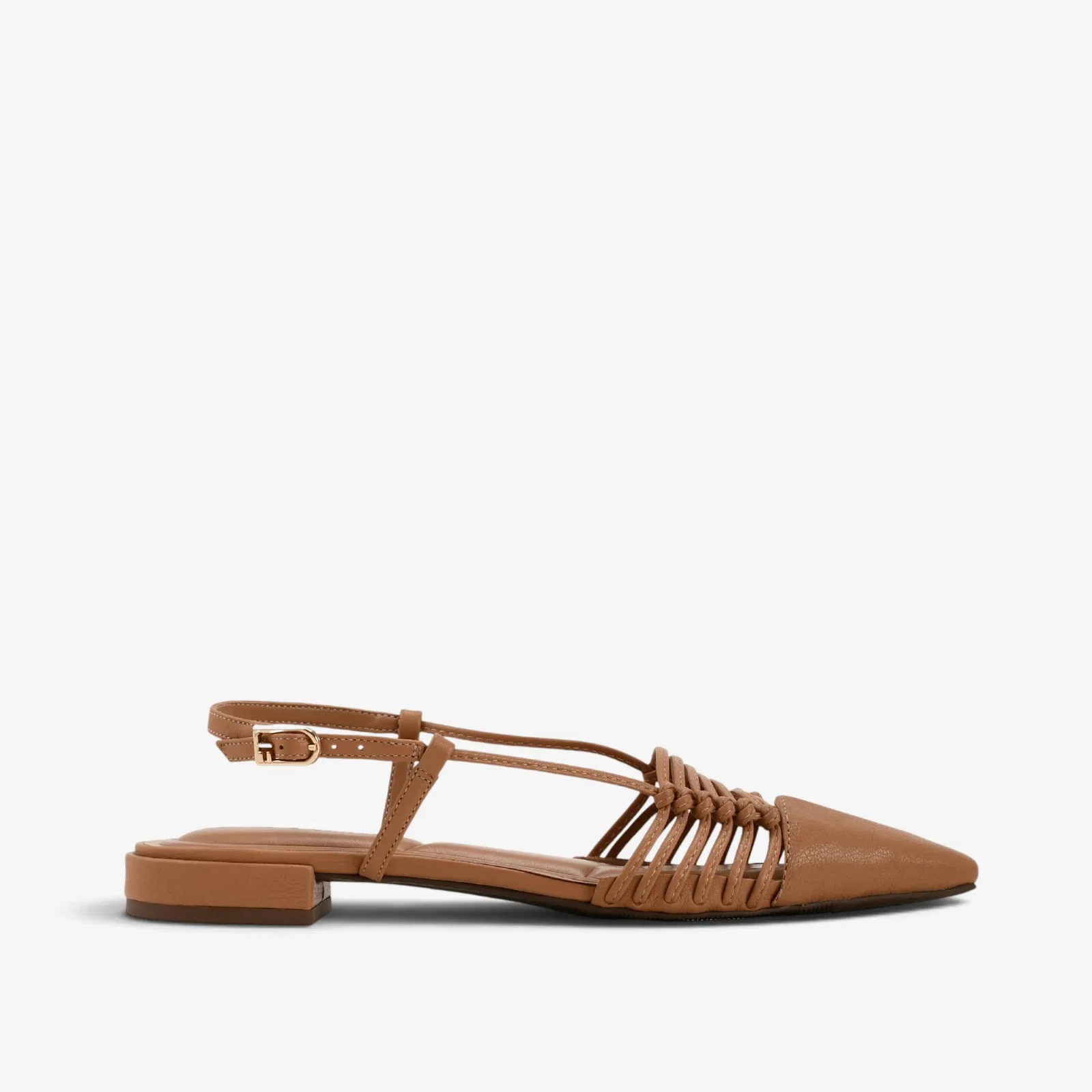 Slingback Caramelo Trigo Couro