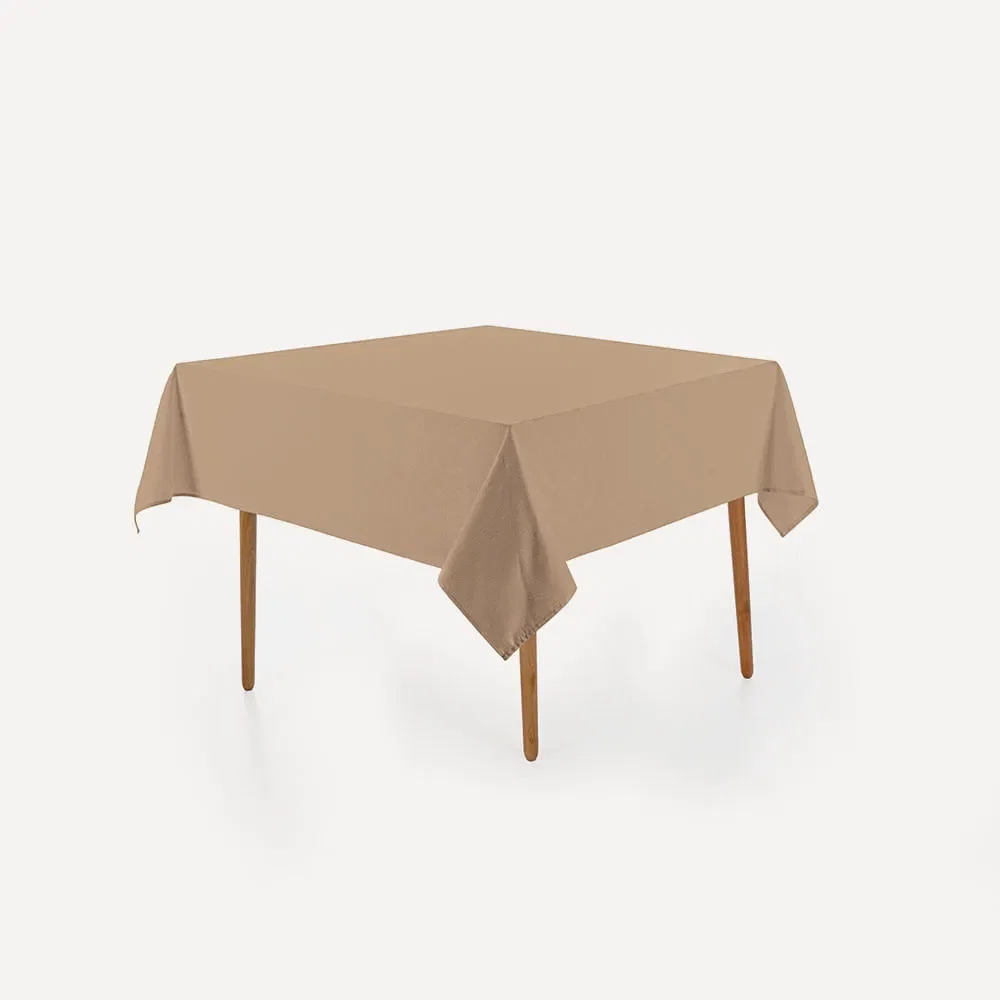 Toalha de Mesa Quadrada Karsten 8 Lugares Celebra Alamanda Taupe — imagem 1