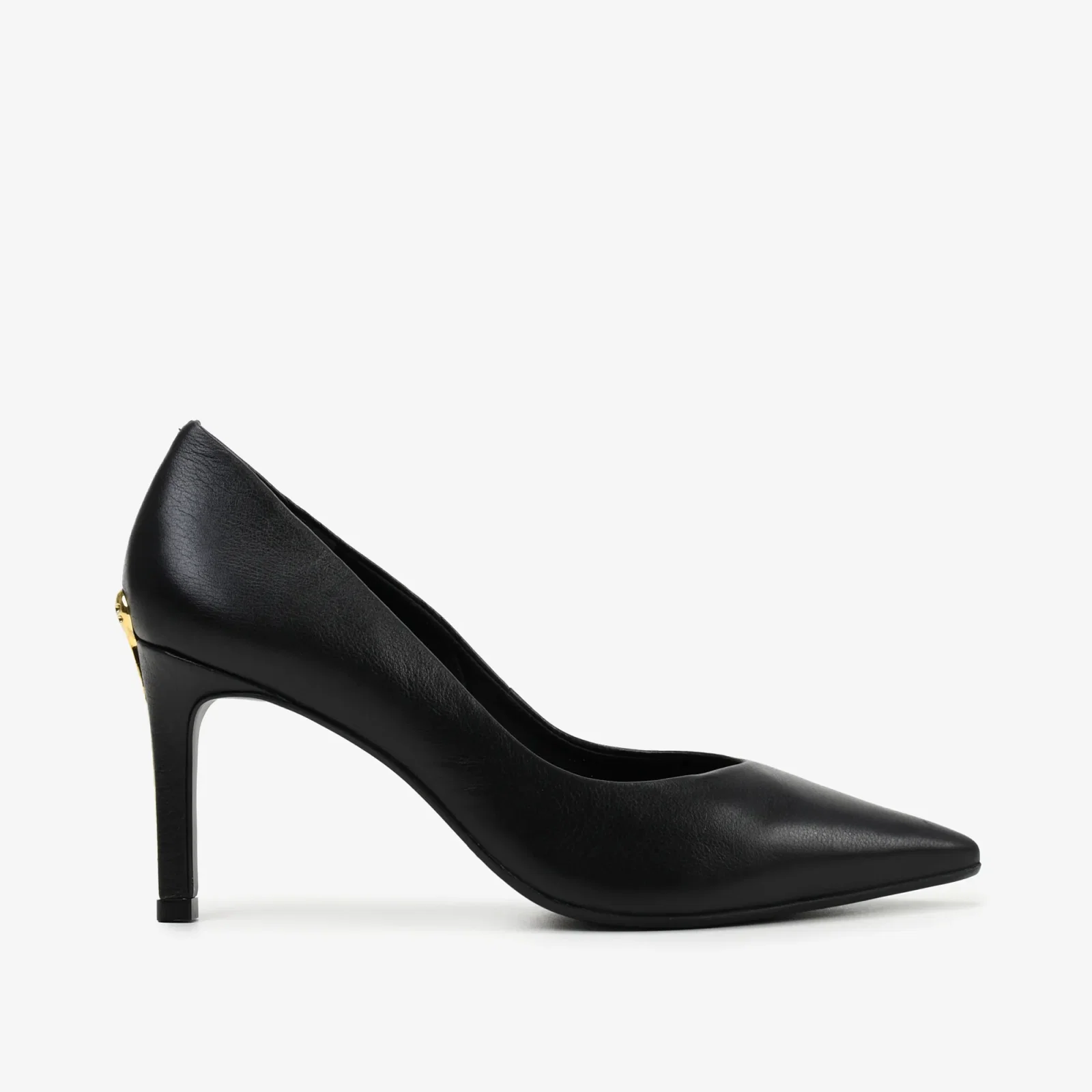 Scarpin Preto Salto Médio Mandala Jb Couro — imagem 1