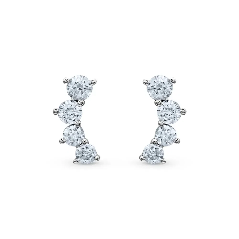 Brinco Ear Cuff em Ouro Branco 18k com Diamantes — imagem 1