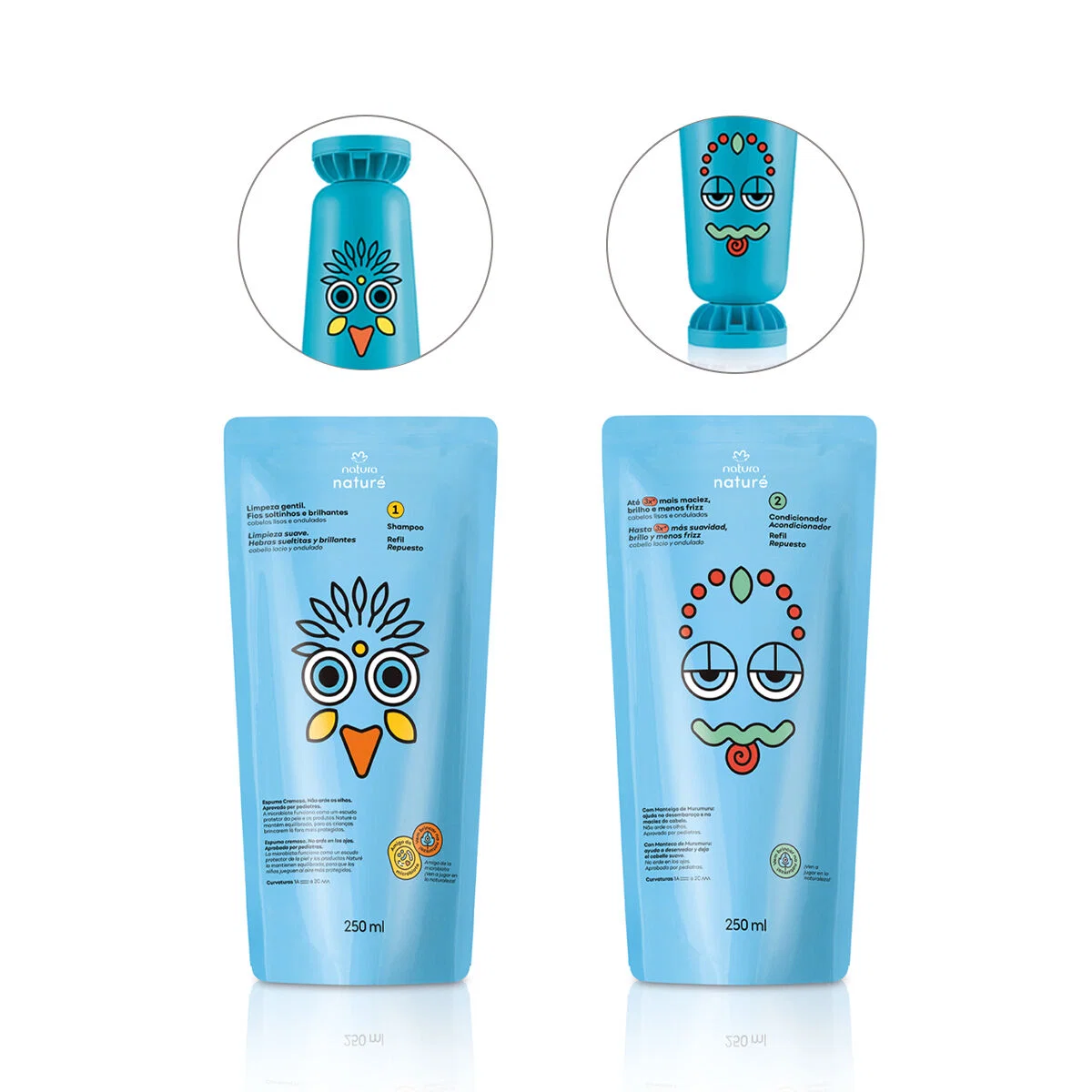 Kit Naturé Refis Cabelos Lisos e Ondulados 2 un de 250 ml