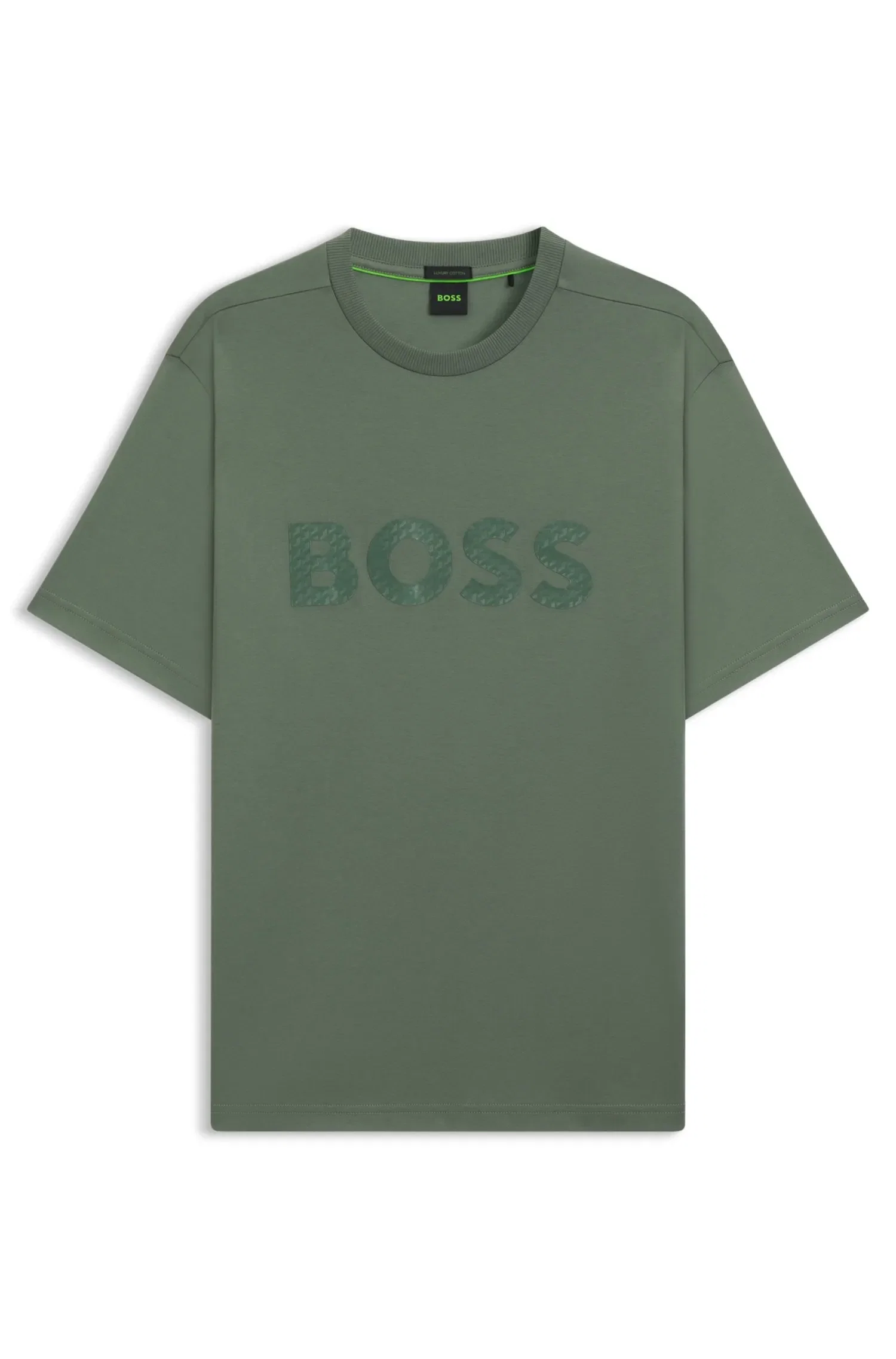 Camiseta Em Jersey De Algodão Com Logo Estruturado — imagem 1
