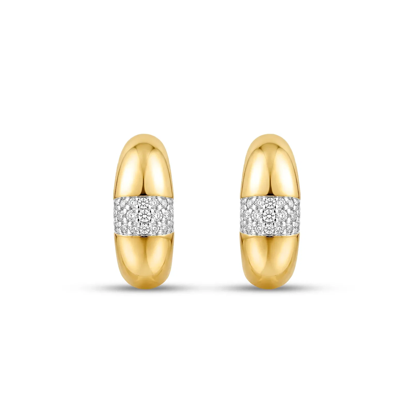Brinco Mykonos em Prata 925 e Ouro Amarelo 18k com Diamantes 0,17 ct — imagem 1
