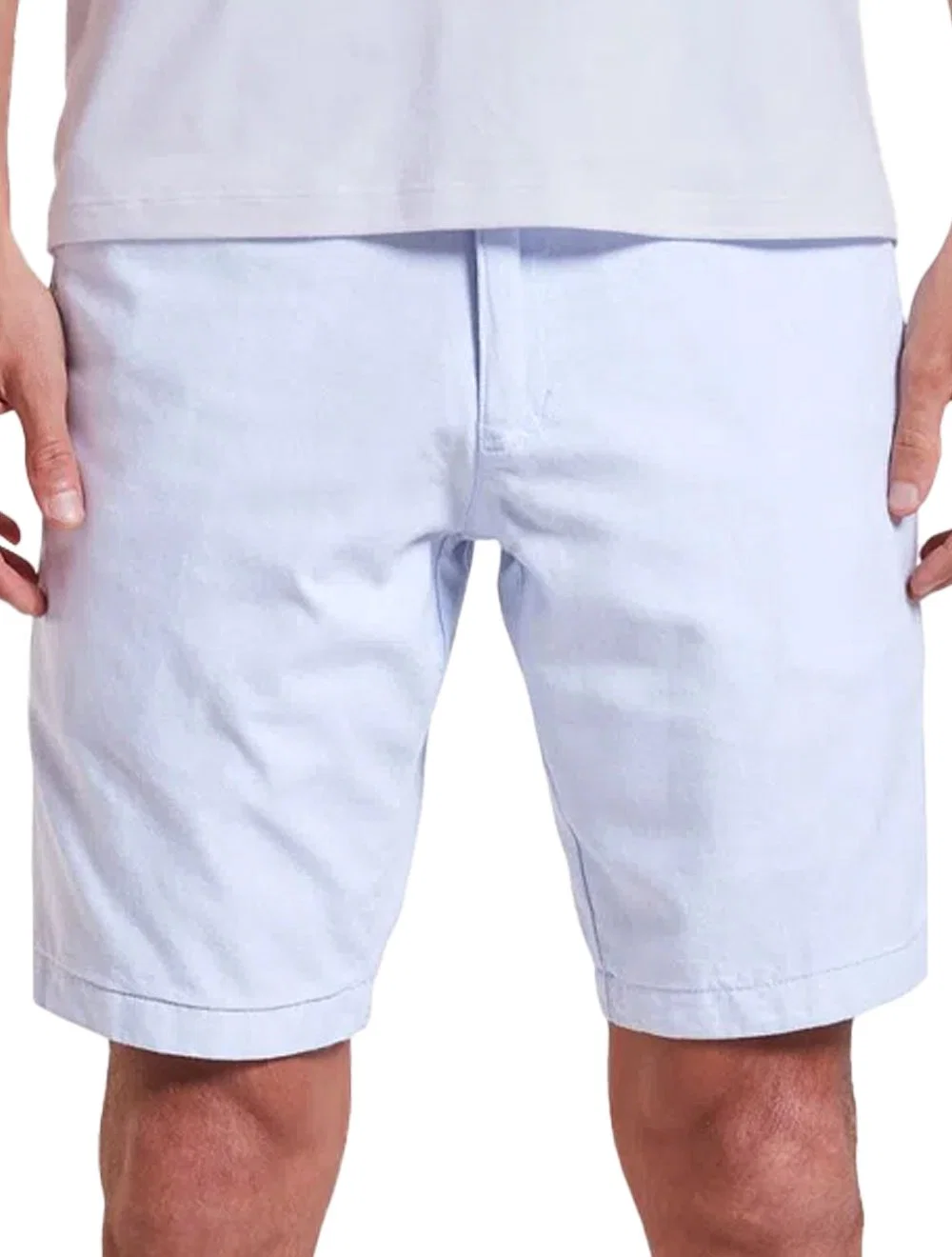 Bermuda Reserva Masculina Oxford Dupla Face Azul Claro / Azul Marinho
