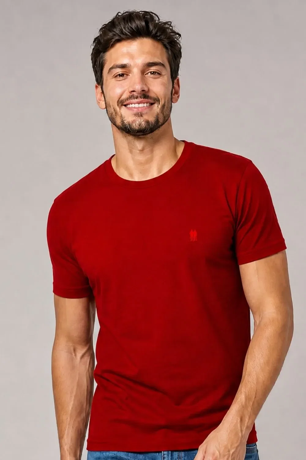 Camiseta Masculina Algodão Básica Polo Wear Vermelho