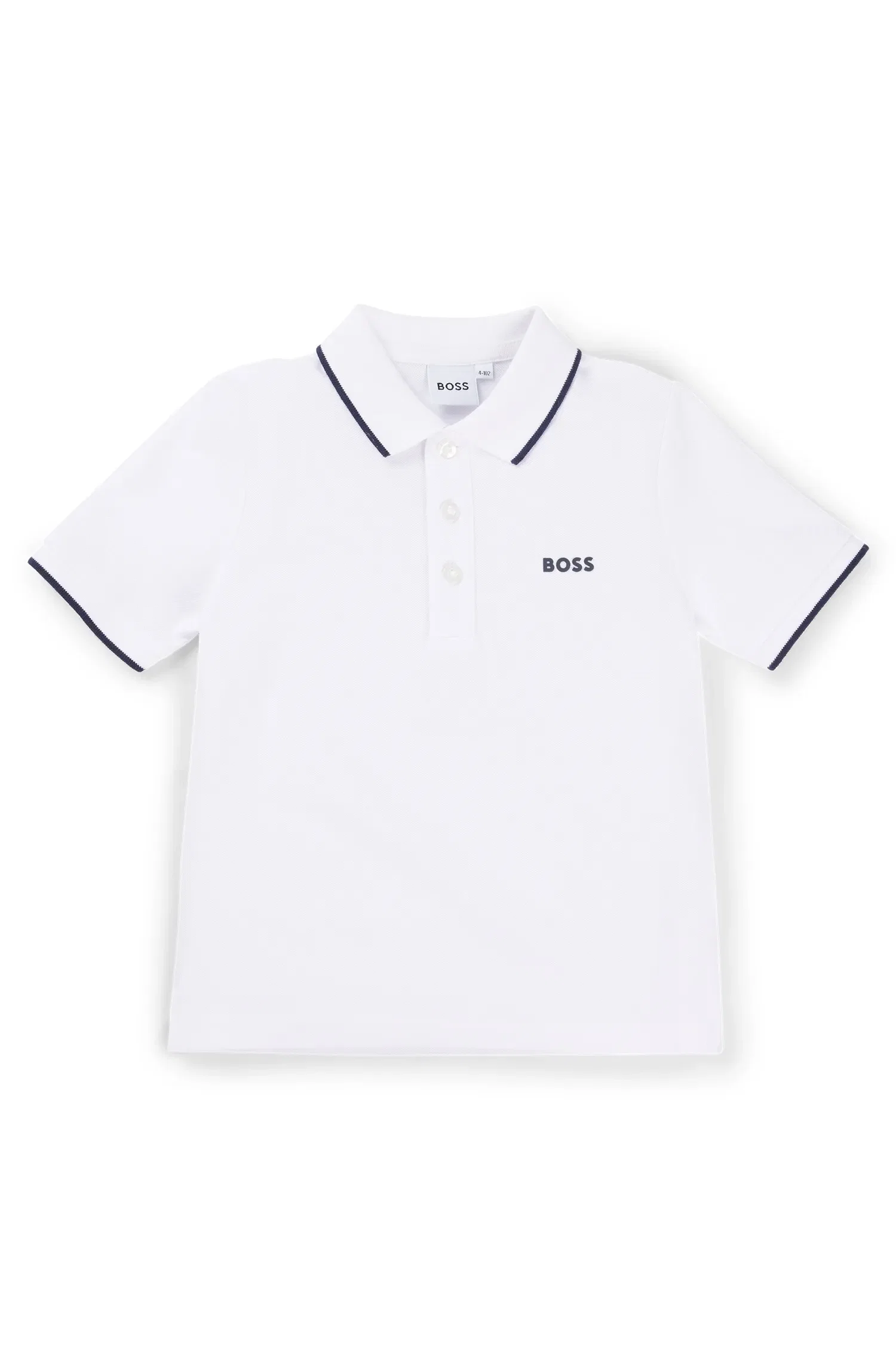 Polo Infantil em Algodão Com Logo Estampado