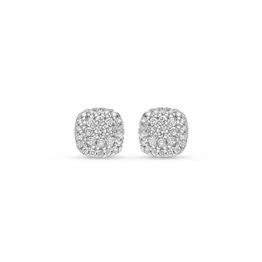 Brinco Lumina em Ouro Branco 18k com Diamantes — imagem 1
