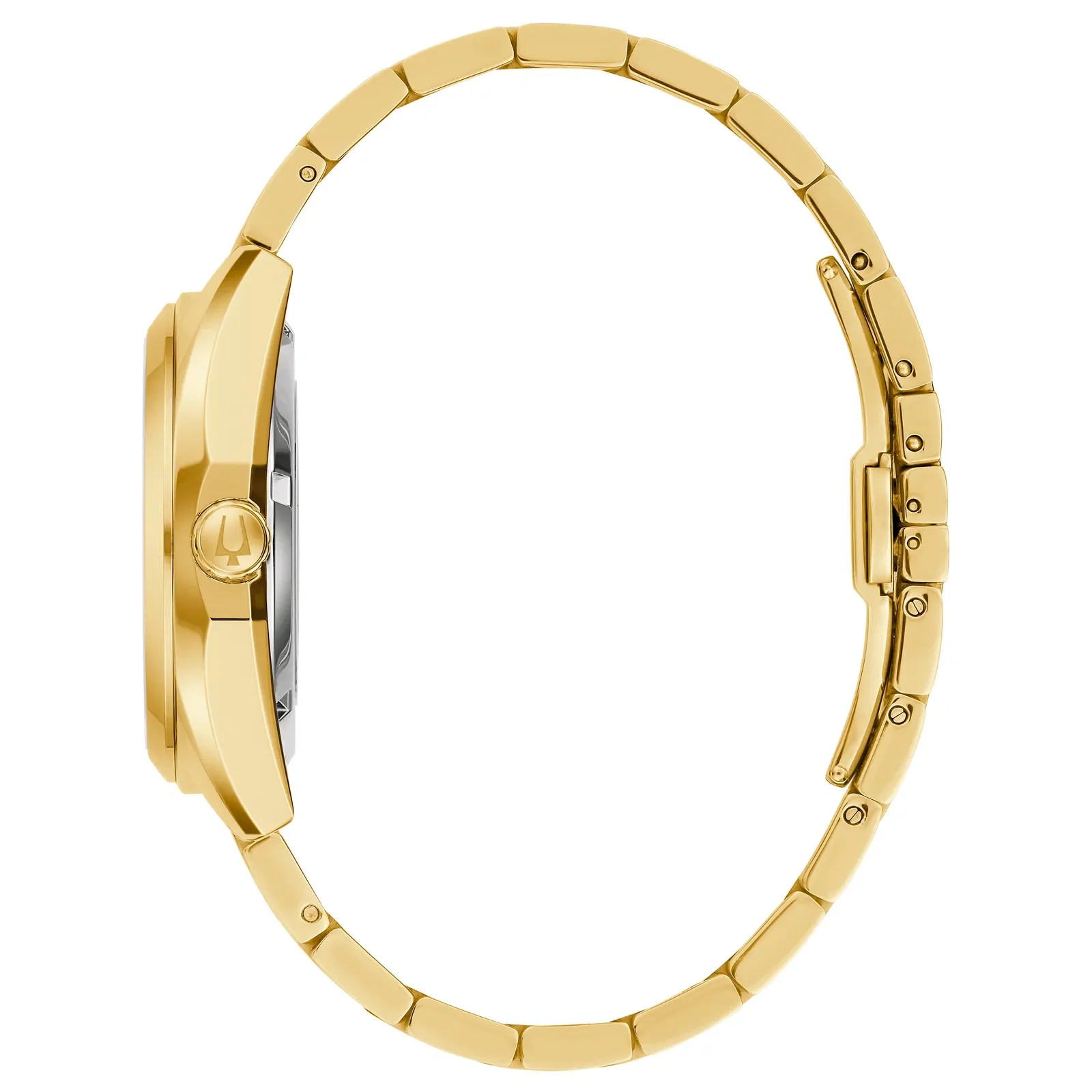 Relógio Bulova Surveyor Automático Masculino em Aço Dourado 97A182N
