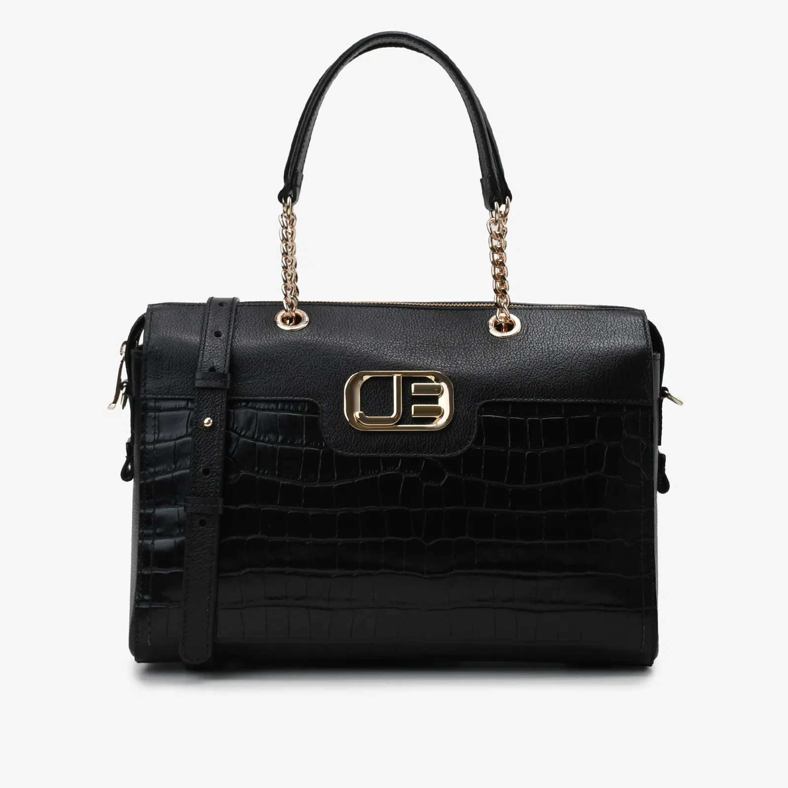 Bolsa Baú Preto Couro