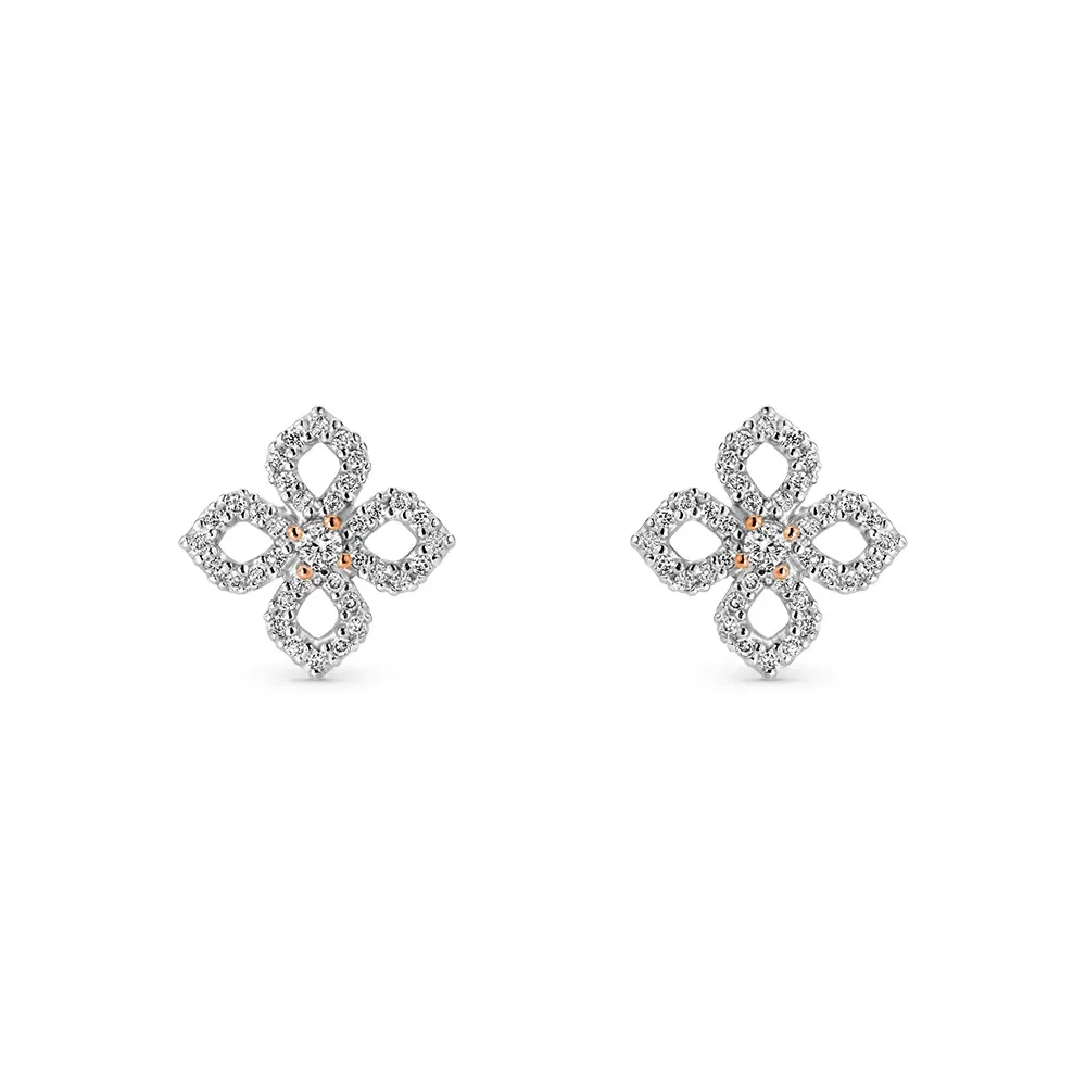 Brinco Giardino em Ouro Rosé e Ouro Branco 18k com Diamantes — imagem 1