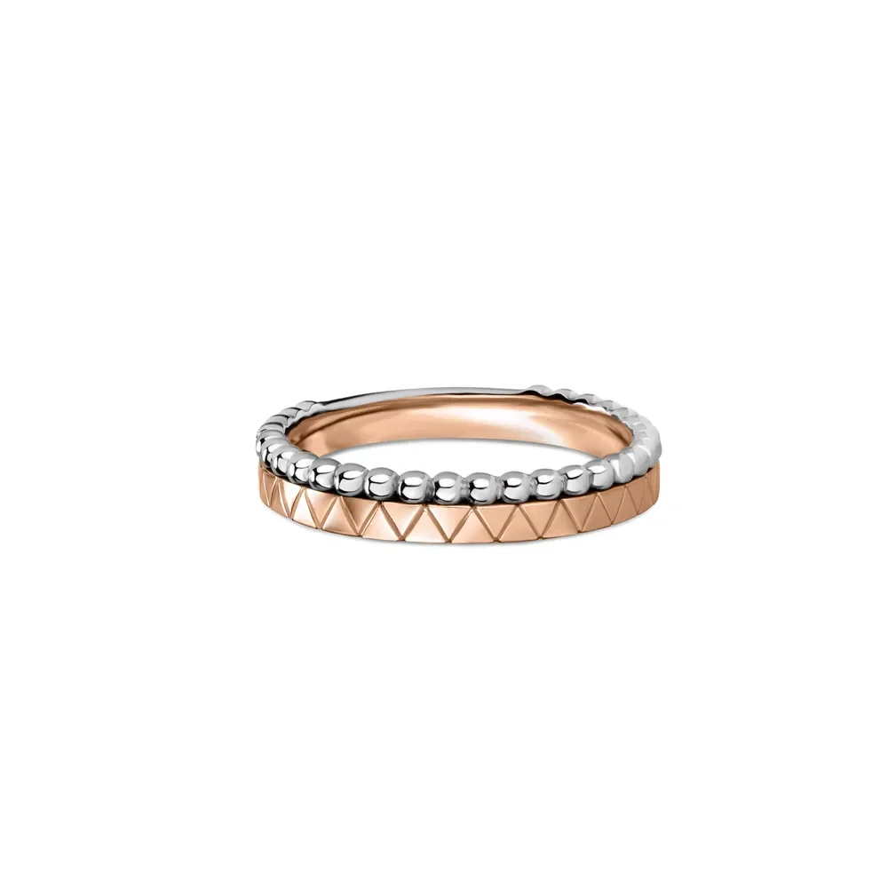 Anel Icona em Ouro Branco e Ouro Rosé 18k — imagem 1