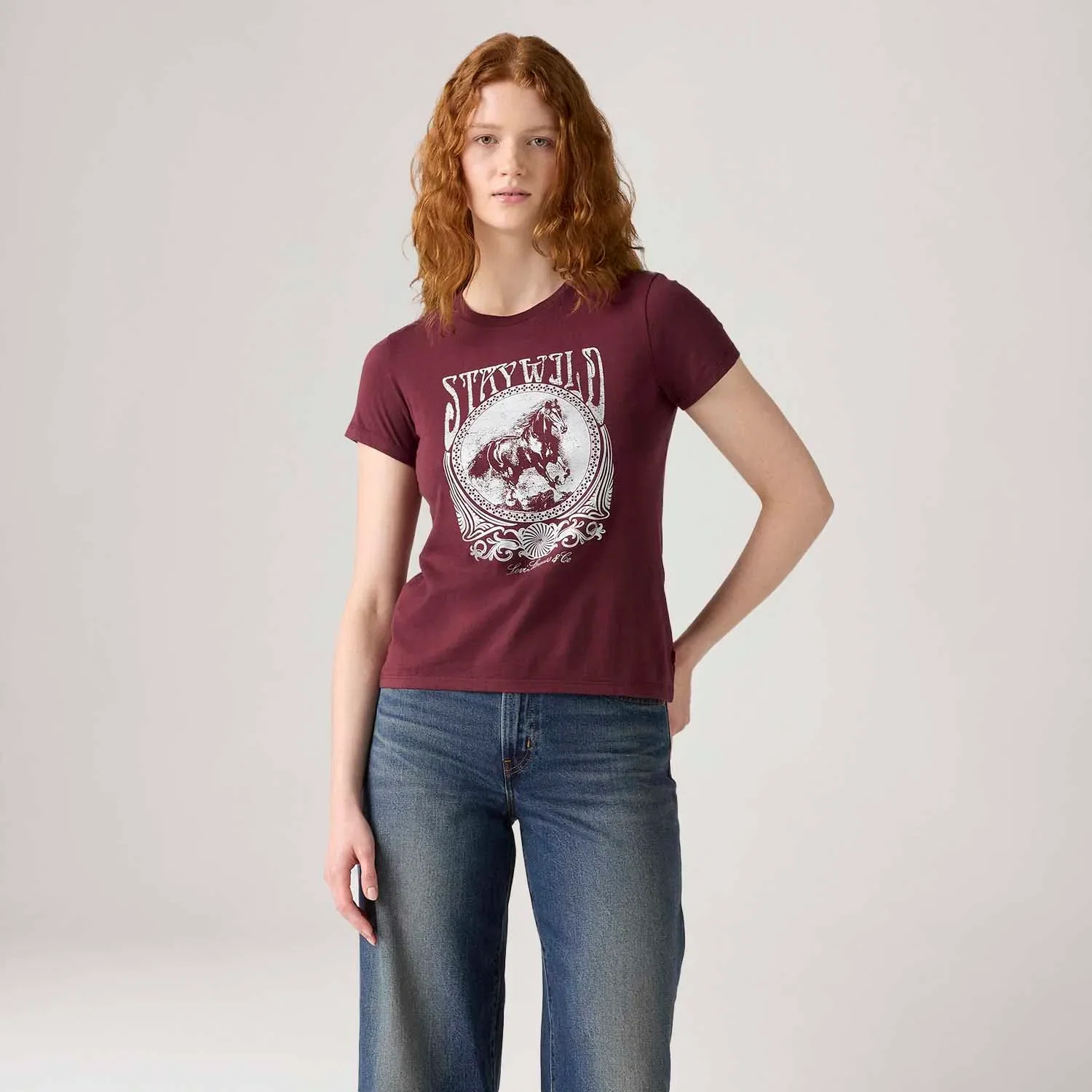 Camiseta Levi's® The Perfect Tee Vinho — imagem 1