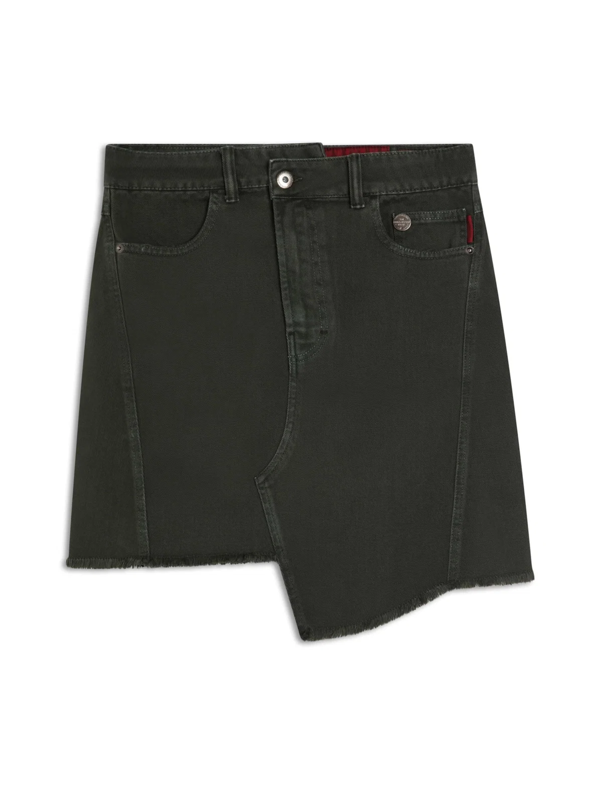 Saia White Denim Mom Verde Militar