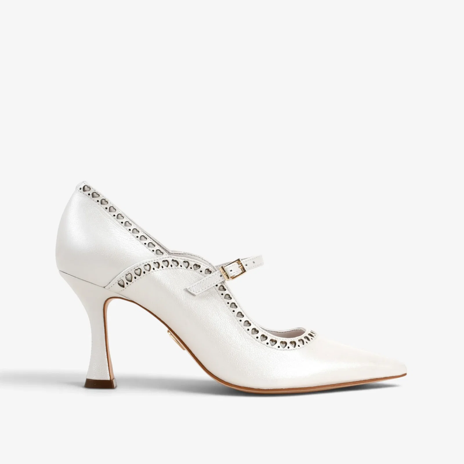 Scarpin Branco Say Yes Couro Acetinado — imagem 1