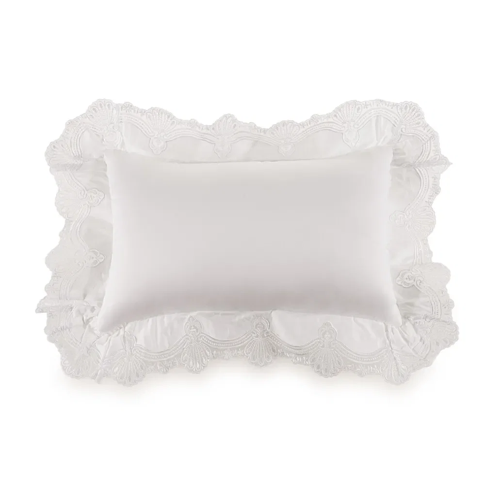 Almofada 300 Fios Cetim com Tule Bordado 30cm x 50cm Chiavari
