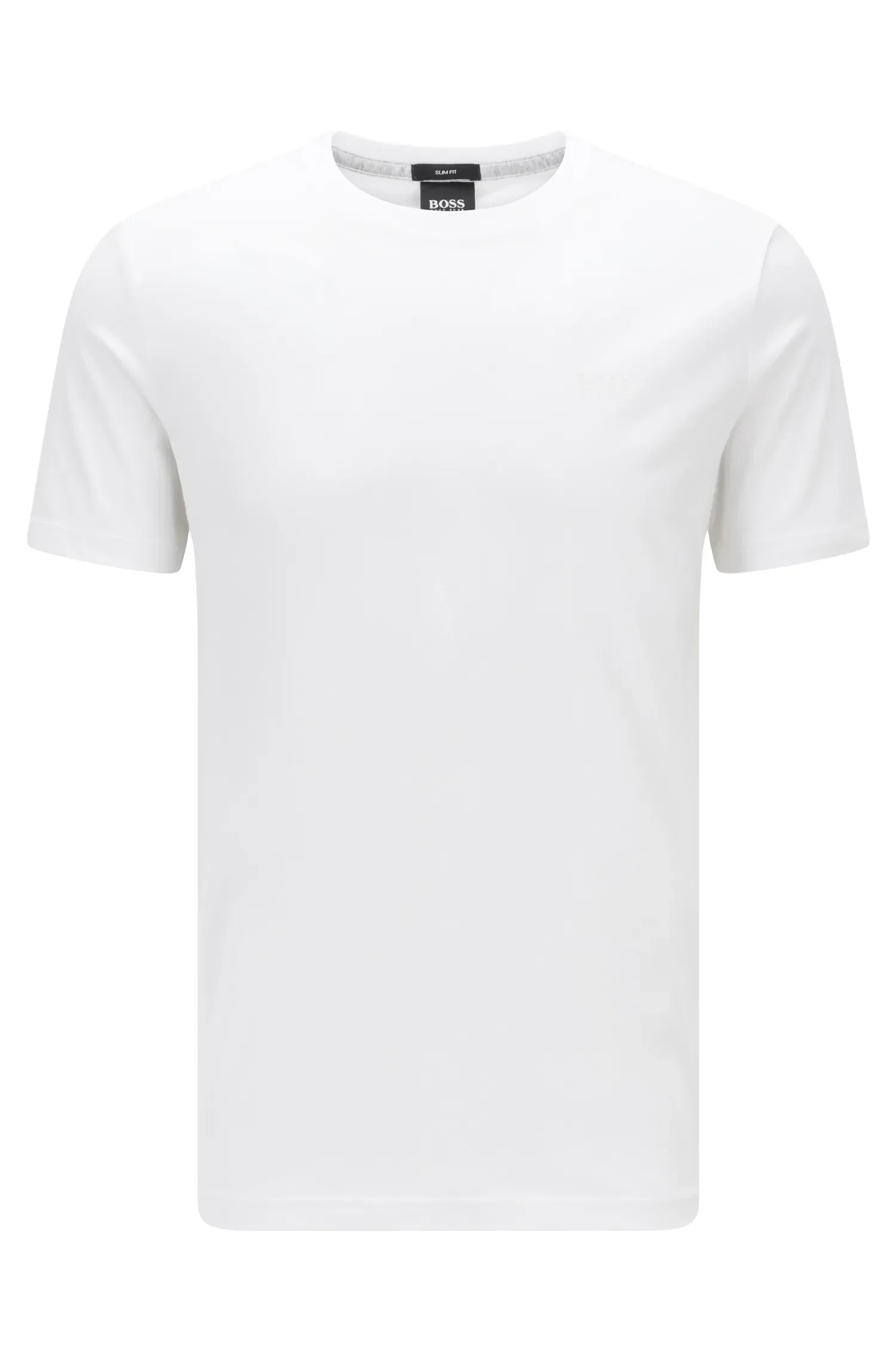 Camiseta Slim Fit Em Puro Algodão Com Acabamento Líquido — imagem 1