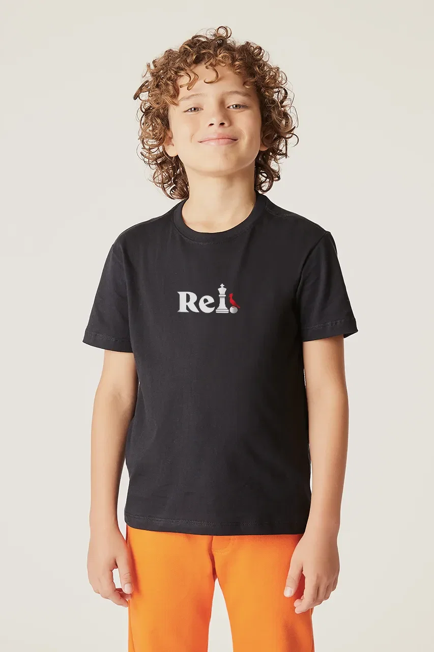 Camiseta Mini Estampada Rei