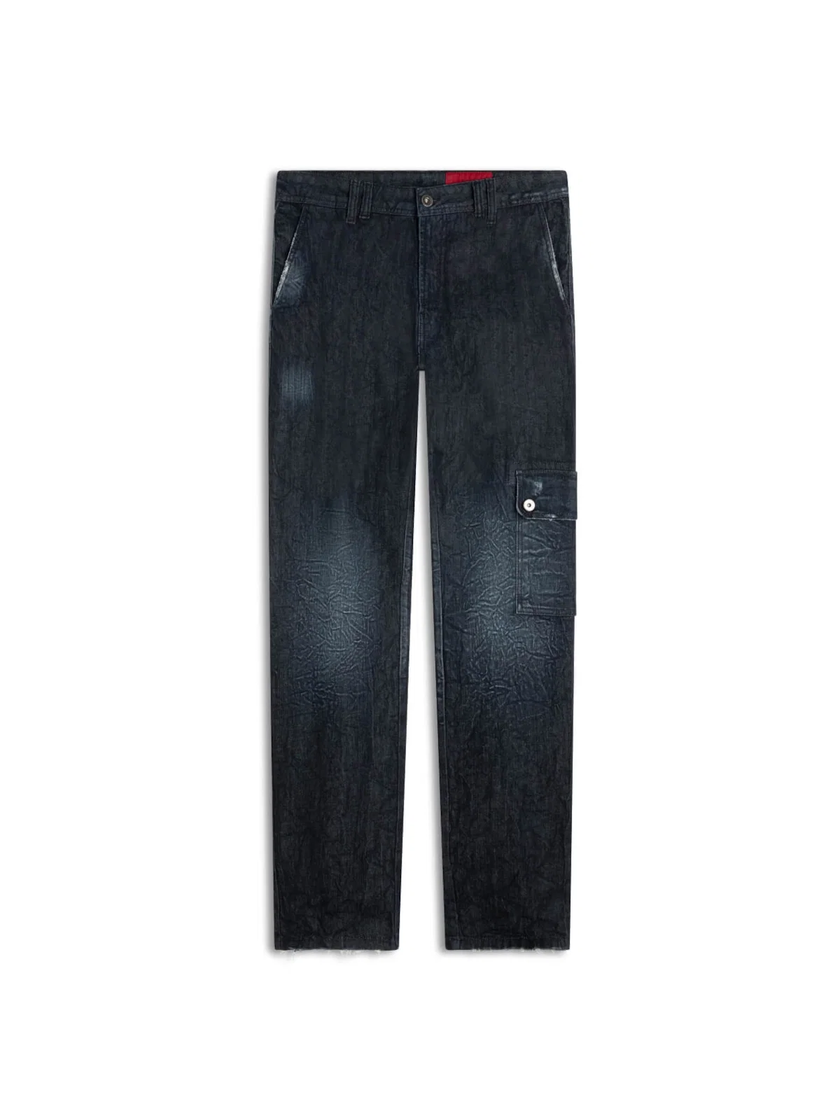 Calça Dark Forest Elastic Straight Cargo Lav.Escuro C/ Craquelado — imagem 1