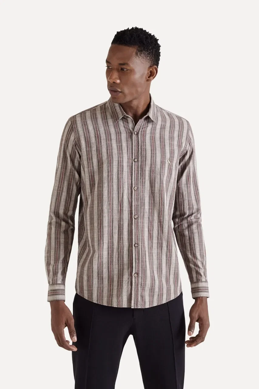 Camisa Ml Ft Listra Ondulante