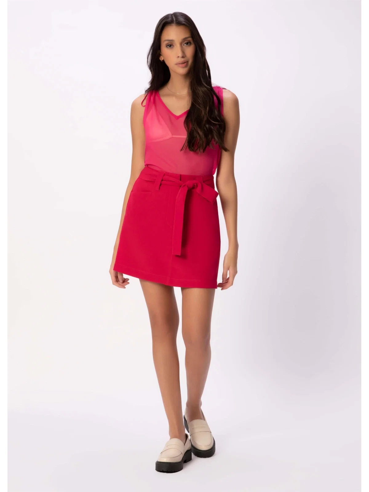 Saia Alfaiataria Tropical Pink