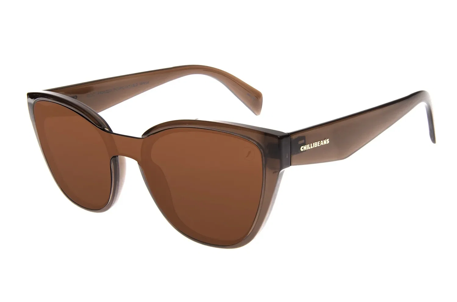 Óculos de Sol Feminino Infinity Redondo Clássico Marrom — imagem 1