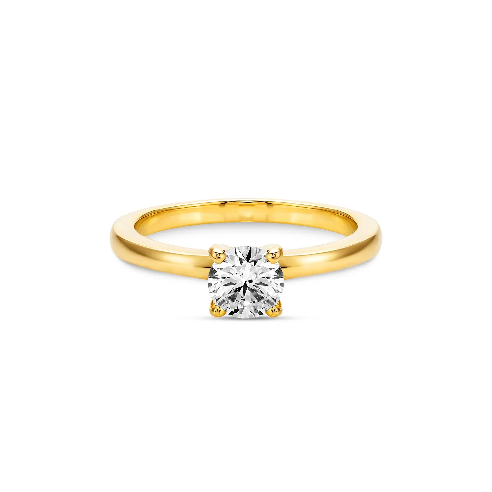 Anel Solitário Classic em Ouro Amarelo 18k com 0,60ct de Diamante