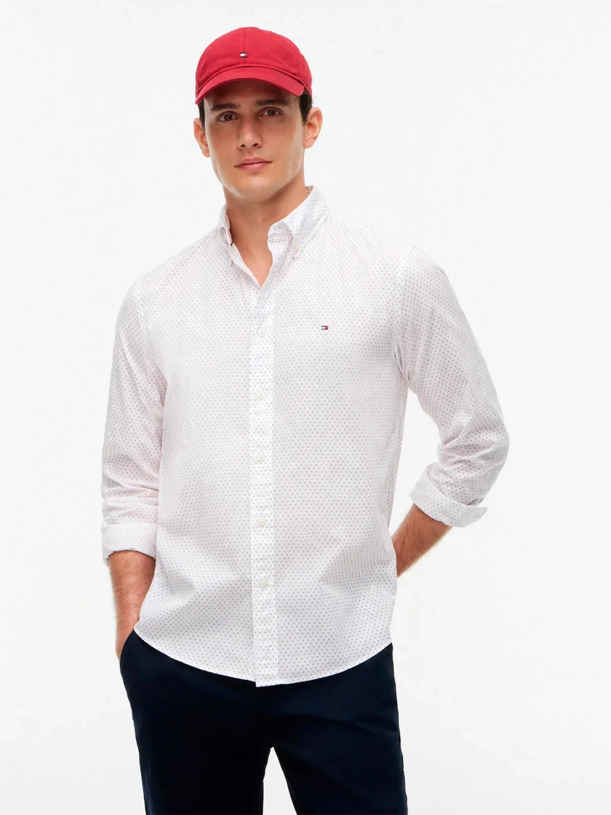 Camisa Regular Flex Popeline Mini Print