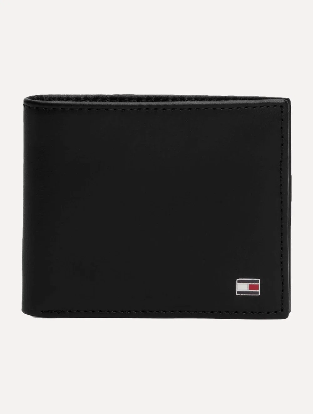 Carteira Tommy Hilfiger Masculina Porta Cartão Couro Eton Mini CC Holder Preta