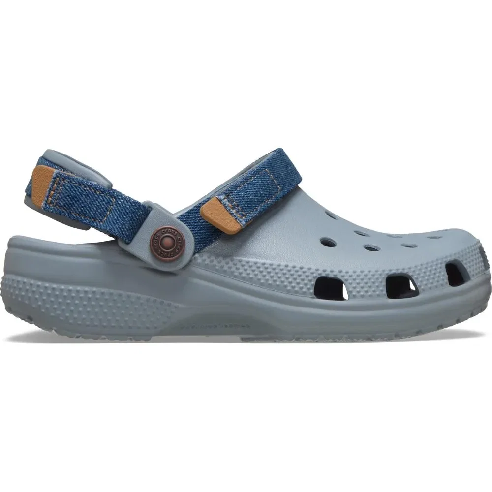Classic Denim Adjustable Backstrap Clog Juvenil