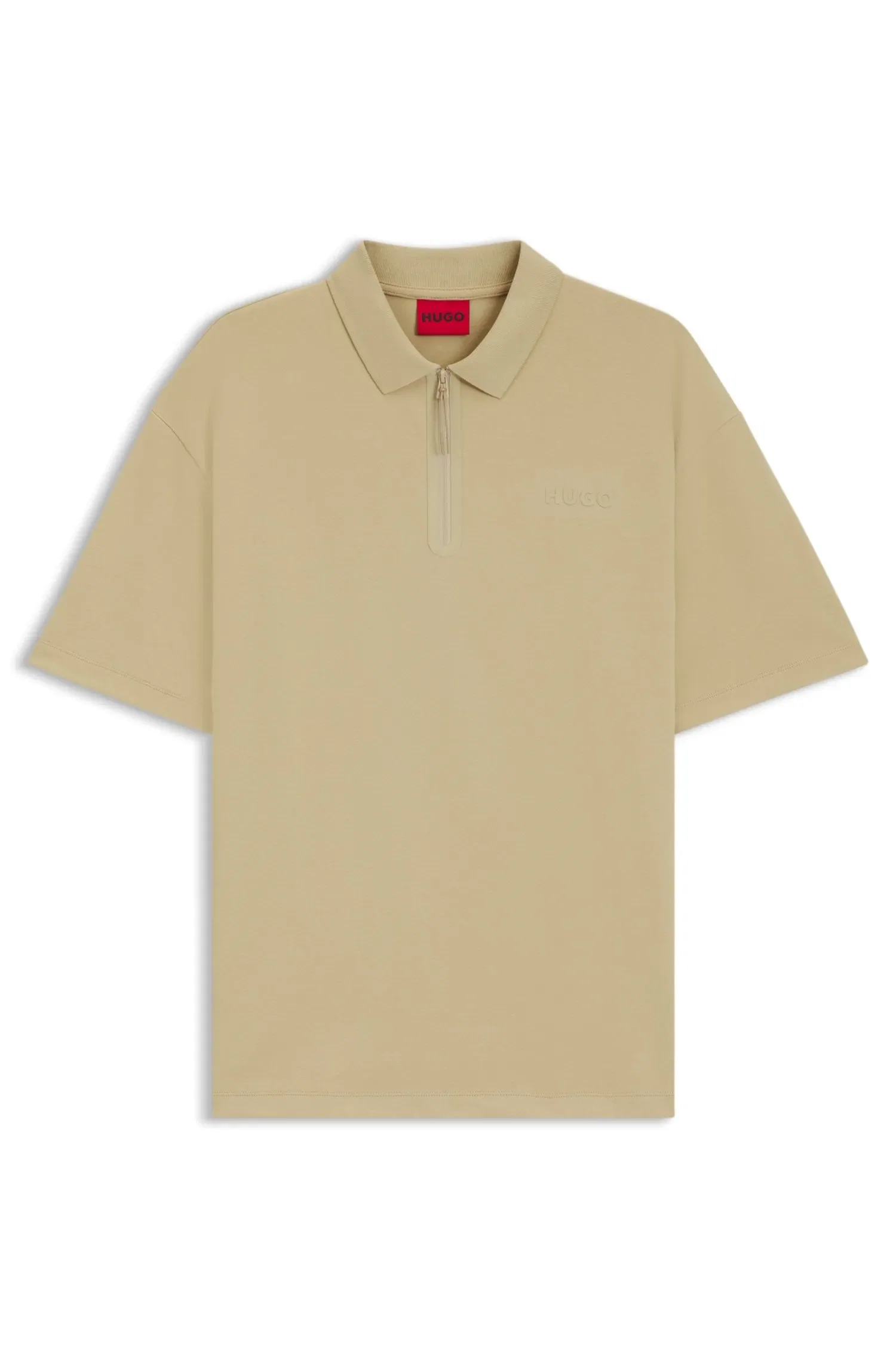 Polo De Algodão Com Zíper