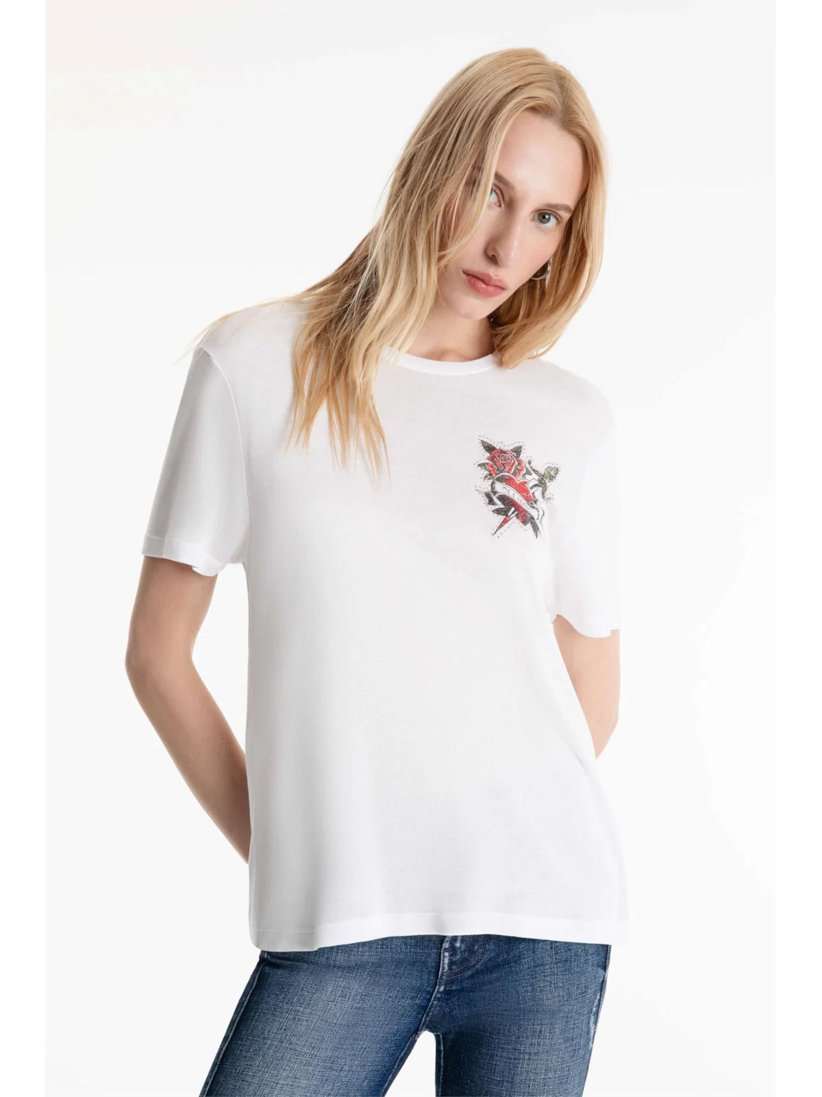 Blusa Ellus Heart Tattoo Milao Mc Branco — imagem 1