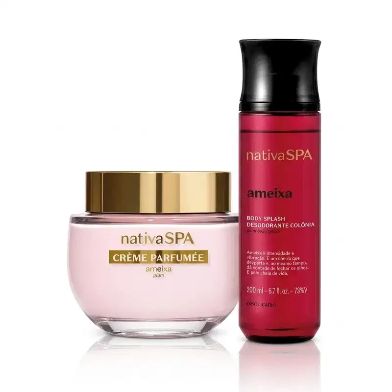 Combo Nativa SPA Ameixa: Crème Parfumèe Ultra Perfumado 200g + Body Splash 200ml