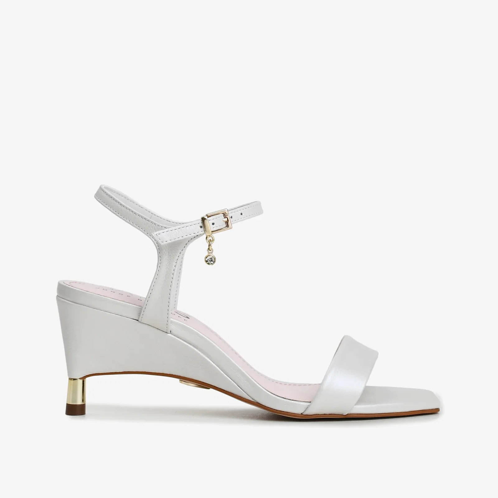 Sandália Branco Say Yes Couro Acetinado — imagem 1