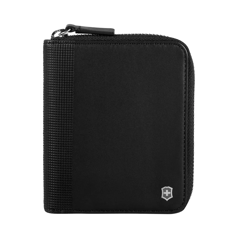 Carteira Altius Alox Zip - Around Victorinox Couro Preta