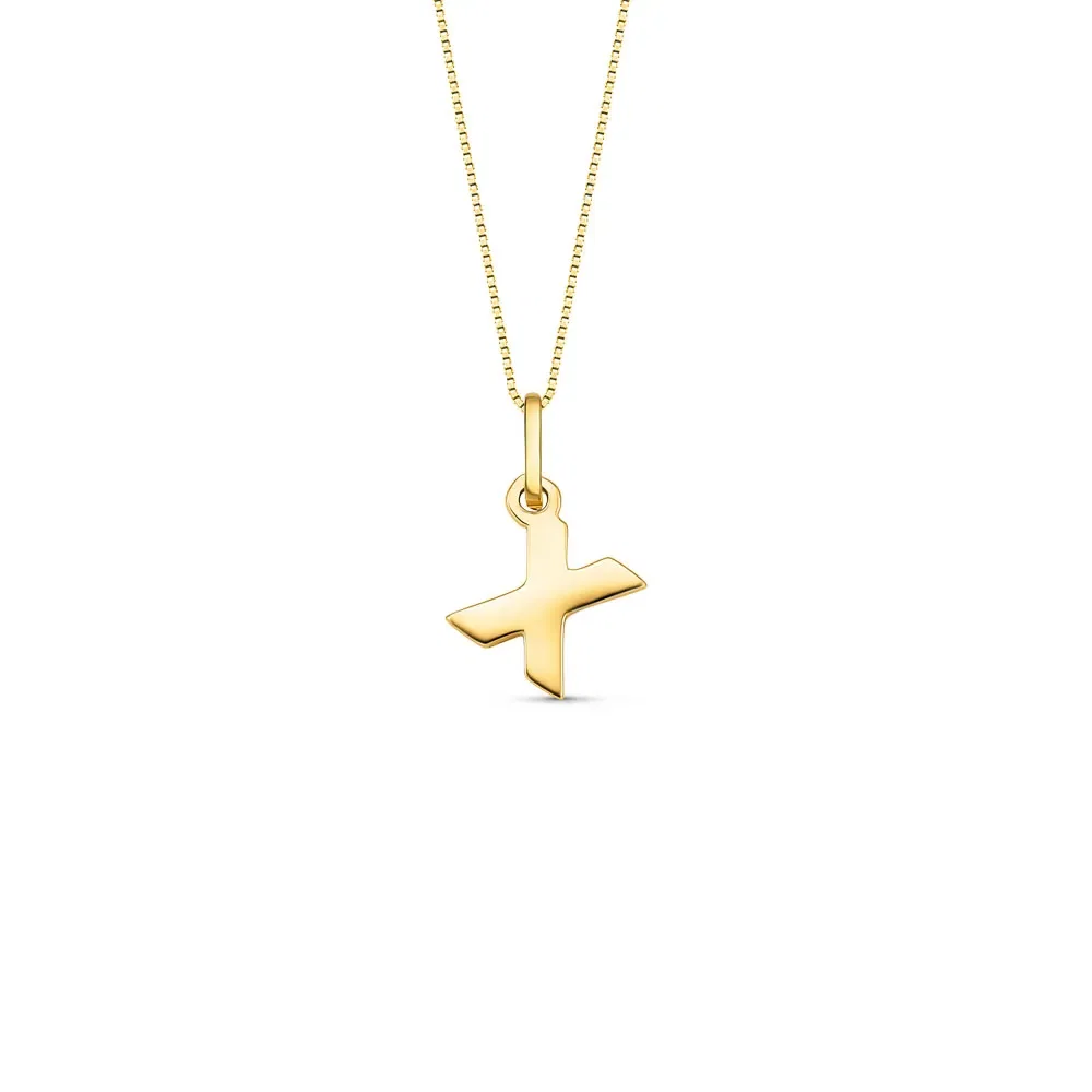 Pingente Letra X em Ouro Amarelo 18k, 11.5mm — imagem 1